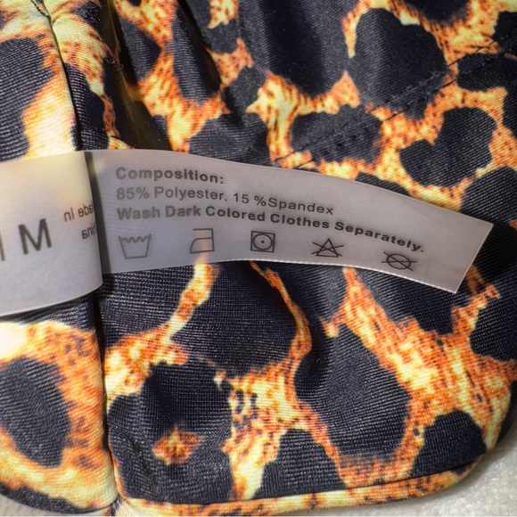 NEW Zaful Leopard Print Scoop Neck Knotted Tankini Top - Picture 15 of 16